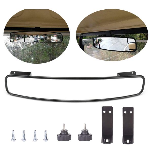 ConPus Golf Cart Mirror, Rear View Mirror For Golf Cart Car EZGO EZ-GO Club Car Yamaha, Golf cart Panoramic Rear View Mirror,16.5" Extra Wide 180 Degree