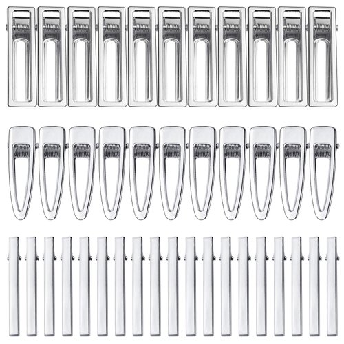 Bskifnn 60PCS Hair Clips for Silicone Resin Molds, DIY Hair Bow Clips Pearl Hairpin Hair Accessories for Girls and Women (Silver)