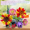 Flower Bouquet Building Set, Botanical Collection Flowers Building Toys, Artificial Flowers Christmas Decoration & Centerpieces, Gift for Mother's Day, Valentine Day, Birthday, Christmas Day - 976PCS