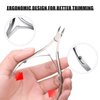 20 Pcs Cuticle Trimmer Cuticle Nippers Stainless Steel Cuticle Remover Pointed Cuticle Cutter Nail Cuticle Clippers Dead Skin Pedicure Manicure Tools for Fingernails and Toenails