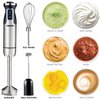 MuellerLiving Hand Blender, Immersion Blender, Hand Mixer with Attachments: Stainless Steel Blade, Whisk, Milk Frother