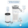 GermGuardian Portable Allergen Air Purifier for Small Spaces with USB Cable, Captures Dust, Pollens, Mold Spores, UV-C Light Helps Reduce Germs, 7” White, AC085