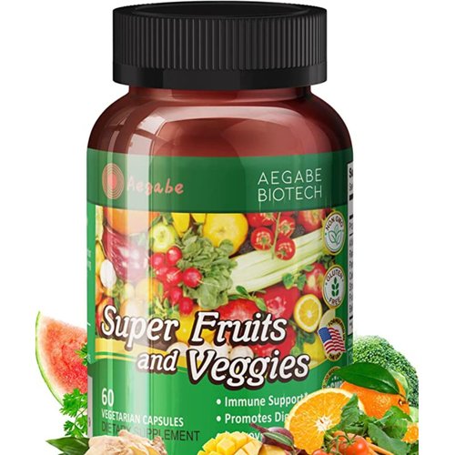 aegabe balance nature fruit vegetable capsule,daily fruit vegetable supplements,Made from 36 fruits and veggies,60-Day Supply,Improve constipate,Gut & Digestive Health,super greens