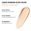 Oulac Matte Nude Eyeshadow Shimmer Finish Liquid Eye Shadow Base&Highlighter Duo| Buildable Smooth Eye Makeup, Wrinkle Resistant, Vegan, Cruelty-Free SA02