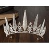 SWEETV Baroque Wedding Tiara for Women, Silver Pageant Tiaras and Crowns, Costume Party Accessories for Birthday Halloween Prom