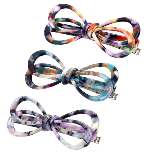 Cobahom Hair Clip, 3 Pack 2.5 Inch Alligator Hair Clips, Duckbill Hair Clips with Bow, Fashion Ho...