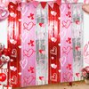 Foil Fringe Curtains Backdrop Valentines Party Decorations, 2 Pack 3.3 x 6.6 FT Red Pink Silver Tinsel Valentines Day Backdrop, Valentines Photo Backdrops Galentines Day Decor Wedding Party Decor