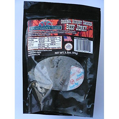 Original Hickory Smoked Beef Jerky by Sportsman's Table, 3.5 oz.