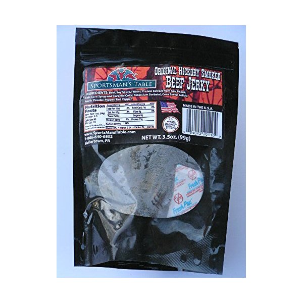Original Hickory Smoked Beef Jerky by Sportsman's Table, 3.5 oz.