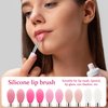 10Pcs Lip Brush Silicone Lip Brushes Tool Lipstick Applicator Brushes with Caps for Makeup Beauty Brushes, Lip Mask Applicator,Eyeshadow Lip Brush for Applying Mask Oil, Lipstick Lip Gloss
