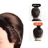 12 Pieces Full Circular Stretch Comb Headband,Flexible Circle Headbands with Teeth,Women Lady Hair Wrap Holder Hair Comb (Brown, One Size)