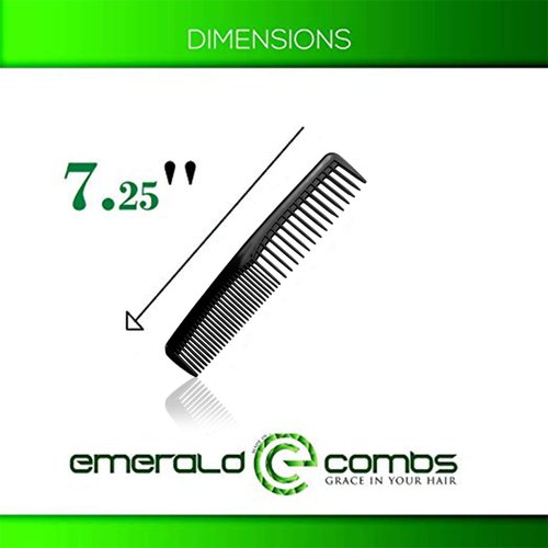 QITIMIR Black Hair Comb Set 18 Piece in Pack, Hair Combs For Women and Men and Kids, Detangler Comb, Wide Tooth Combs, Ideal For Cutting… (Black)