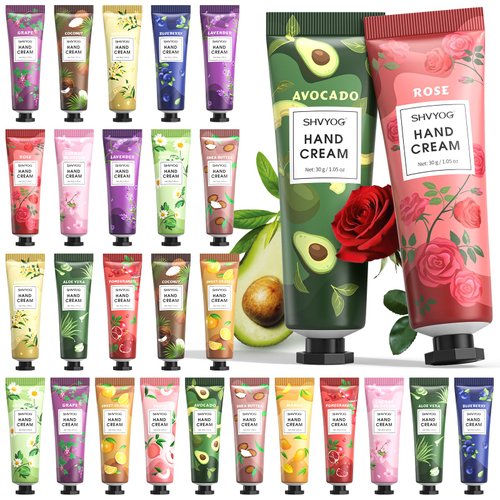 SHVYOG 28PCS Hand Cream Gift Set, Christmas Gifts Stocking Stuffers for Women, Bridesmaid Gifts T...