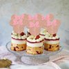 Rsstarxi 36 Pack Mouse Inspired Cupcake Toppers with Bow Mouse Birthday Cake Decorations Mini Cupcake Picks for Mouse Themed Baby Shower Kids Birthday Party Decorations Rose Gold