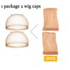 HD Wig Cap 2 PCS Ultra Thin Wig Caps Light Brown Skinlike Stretchy Nylon Wig Caps for Women Invisible Transparent HD Wig Caps for Lace Front Wigs