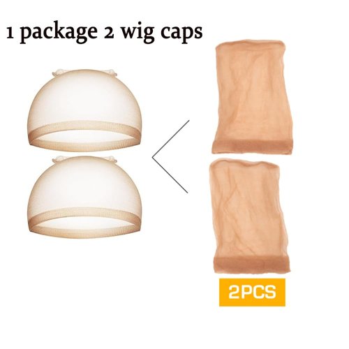 HD Wig Cap 2 PCS Ultra Thin Wig Caps Light Brown Skinlike Stretchy Nylon Wig Caps for Women Invisible Transparent HD Wig Caps for Lace Front Wigs