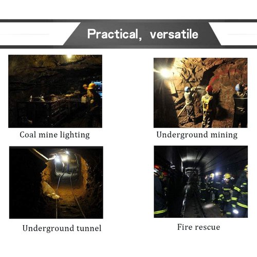 Hunting friends Safety Mining Lamp White Light Rechargeable Headlamp Miners LED Coon Hunting Lights Waterproof & Explosion-Proof Camping Lights Hard Hat for Night Running Fishing
