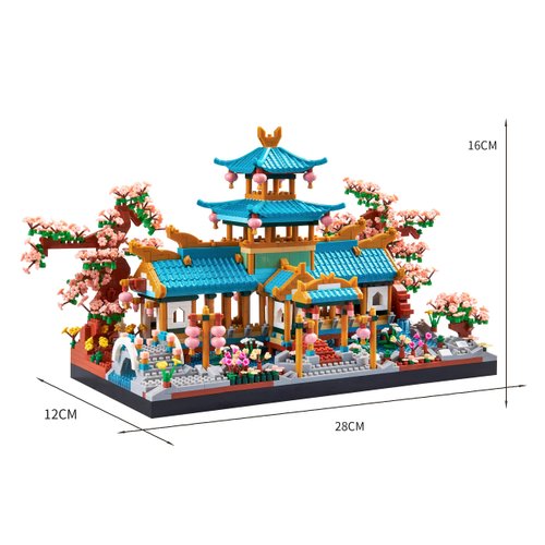 Exquisite Suzhou Garden Micro Building Blocks - 2350 PC Set |Replicates Chinese Architecture | Challenging DIY Toy for Adults | High Detail | Beautiful Display Piece