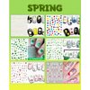 IDDFEVE 24 Sheets Seasonal Nail Art Stickers, Four Season Variety Pack All Holiday Nail Decals, Self-Adhesive Varied Design for Flowers Butterflies Halloween Christmas Spring Summer Fall Decoration