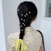 GLKTOPO 20 Pieces Mini Pearl Hair Clips Tiny Pearl Hair Barrettes Cute Hair Pins Hair Decorations Bangs Clips for Girls Women Bridal Wedding Party Banquet Hair Accessories, White
