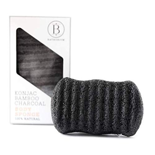 Bathorium Konjac Natural Bamboo Charcoal Body Sponge - 35 Grams