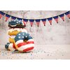 Fabric Pennant Banner for Independence Day, Happy 4th of July American Flag Banner, Patriotic Party Decorations and Supplies, Patriotic USA Bunting Banner