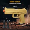 Tcxomino Soft Bullet Gold Toy Gun - Foam Blaster with Shell Ejecting, Toy Pistol Gift Box for Christmas Halloween Birthday Present for Boys Girls Adults Age 8+