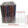 Clear Acrylic DVD/CD Storage Box CD Holder - CD Tray Holds up to 14 CD Cases for Media Shelf Storage and Organization for Countertop/Kitchen/Bathroom/Cabinet.
