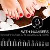 600Pcs Clear Toe Nail Tips, Rosy Finch 12 Size Fake Toenails for Acrylic Tips False Nails Full Cover DIY Foot Nails