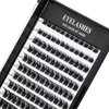 Hannahool Mixed 8-12-14-16mm/8-10-12-14mm/10-12-14-16mm/14-15-16mm Wide Stem Individual False Eyelashes Soft Lightweight Volume Eyelashes Extensions Makeup Cluster Lashes (Mixed 8-10-12-14mm)