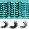 20-25MM Wispy Lashes 21Pairs Faux Mink Eyelashes D Curl Dramatic Eyelashes Soft&Matte Natural Eyelashes False Cat-eye Look Lashes Strip Eyelashes 3Styles Silky Eyelashes, by Anforlin