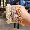 Xiwstar 9Pcs Women Girls Fashion Beaded Bracelet Hair Ties Hair Bands Ropes Scrunchie Ponytail Holder