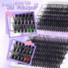 WENDY Lash Extension Kit Lash Clusters Kit D Curl Cluster Lashes 40+50D Individual Lashes with Lash Bond and Seal Lash Applicator Lash Glue Remover Brush Eyelash Clusters(40/50P-D Kit,16-20mm)