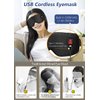 Heated Eye Mask Cordless for Dry Eyes, USB Eyes Heating Pad, Rechargeable, Real Silk, Sleep Mask for Men Women, Warm Eye Compress for Relief Stye, Blepharitis, Chalazion Black