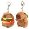 CHDBLOCK 2 Pcs Capybara Plush Keychain Toy, Capybara Stuffed Animals, 7.3 Inch Capybara Plush Toy, Capybara Pendant for Backpack Birthday Gift