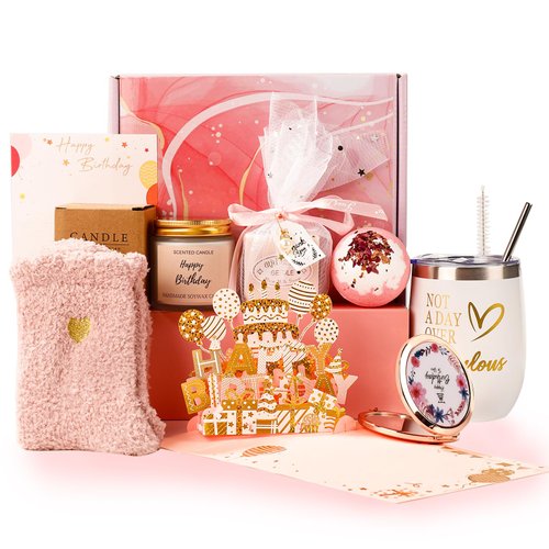 Birthday Gifts for Women, Relaxing Spa Gift Baskets, Happy Birthday Gifts for Women, Mom, Sis, Wife, Daughter, Girlfriend, Female Friends-- Mothers Day, Christmas, Valentines Gifts for Women