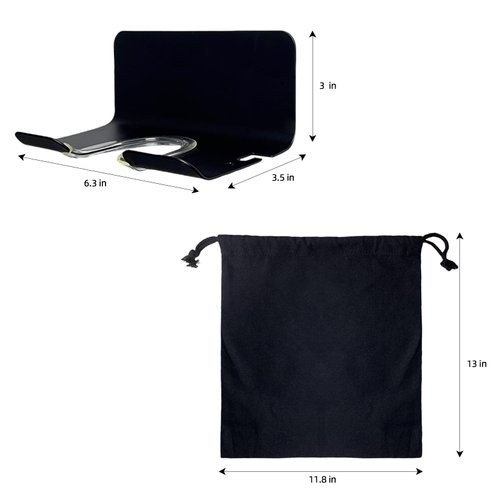 maobutte Universal Hair Dryer Holder and Bag, Blow Dryer Hanger Wall Mounted Adhesive, Hair Tool Organizer for Bathroom and Cabinet Door Home Decor