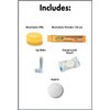 Potty Pack Hydro Pack Single Use Portable Electrolyte Replacement Kit with Electrolyte Powder, Electrolyte Pills, Compressed Towel, Lip Balm and Aspirin Pills - 5 Units