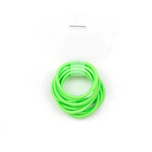 La Tartelette 2.4 cm Elastic Bands Hair Ties Children Rubber hair headbands - 100 Pcs (Lime)