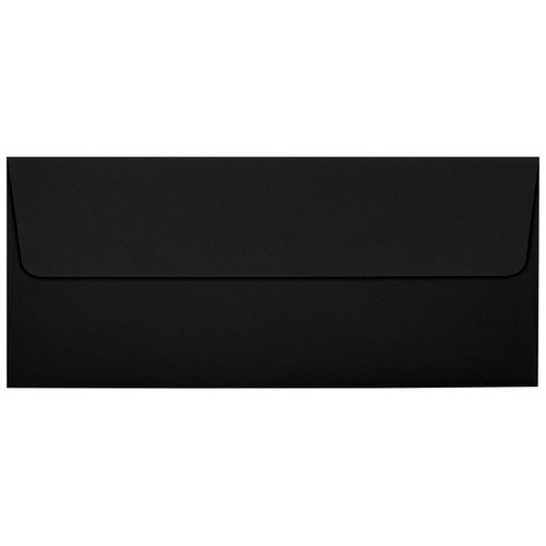 LUXPaper #10 Business Envelopes | Peel & Press | 4 1/8" x 9 1/2" | Midnight Black | 80lb. Text | 50 Qty