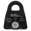 GM CLIMBING Black Micro Prusik Minding Pulley 25kN CE UIAA Certified 12mm Single Pulley Mobile Side Plates for Arborist Rigging Climbing Rescue Pack of 2