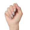 KISS Gel Fantasy Dreamdust, Press-On Nails, Nail glue included, Mood Dust', Light White, Short Size, Coffin Shape, Includes 28 Nails, 2G Glue, 1 Manicure Stick, 1 Mini File