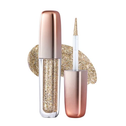 HEXZE Liquid Glitter Eyeshadow, Metallic Glitter Shimmer Eye Looks Waterproof Long Lasting Quick-Drying Sparkling Eye Shadow Makeup (2g) L08