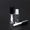 LTKJ 25 Pack 1.2 mL Pretty Empty Lip Gloss Tubes Containers, Clear Mini Refillable Lip Balm Bottles with Rubber Inserts and 3pcs Transfer Pipettes for Lip Samples Travel DIY Makeup (Black)