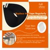 Full Shine Real Human Hair Tape in Extensions Black 24Inch Double Sided Tape for Skin Weft Hair Extensions Tape in 20Pcs 50Gram Color 1 Jet Black Seamless Tape in Hair Extensions Straight Human Hair