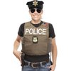 Police Badge Police Pretend Play Toy Set for Metal Handcuffs with Key American Flag Waving Lapel Pins Whistle Halloween NYPD Police Deputy Badge Dress Up Pretend Play Accessory Black