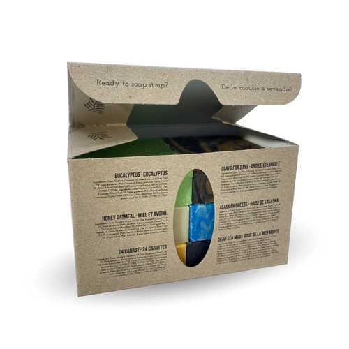 Naturally Vain Soap Bar Set, Cold Process Method, Long-Lasting, Handmade, Sulfate-Free, Natural Luxury Soaps, Essential Oils, Travel Soaps, Gift Set, Assorted Scents, 6 Bars of Soap