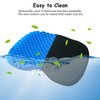 NEW-Vi Anti-Slip Kayak Seat Cushion - Waterproof Thicken Gel Boat Kayak Canoe Rowing Stadium Pad for Sit in Kayak Chair Kayak Accessories Equipment Gear for Fishing Kayak,Blue
