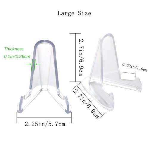 22 Packs(2.7 Inch) Acrylic Easel Stands Display Stands/Plate Stands Coin Display Easel Holder for Air-Tite Coins Pocket Watches Capsules Challenge Medals Casino Chips , Photo Display,Baseball Sports