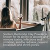 Pure Body Naturals Bentonite Clay Powder for DIY Detox Body & Face Mask, Pure Indian Healing Clay for Deep Pore Cleansing and Armpit Detox for Women, (8.0 oz)